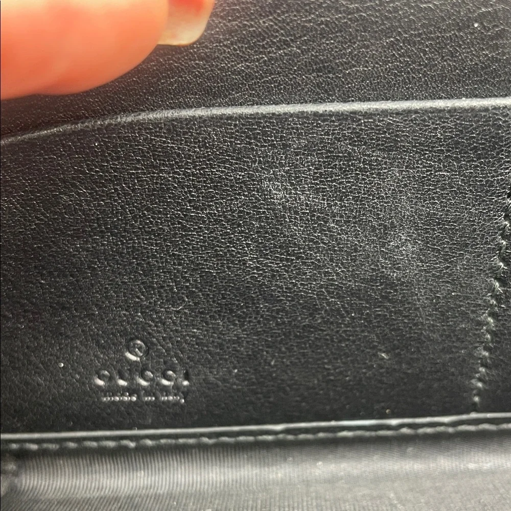 Low start EUC Gucci Black Leather Zip Wallet - Picture 6 of 8